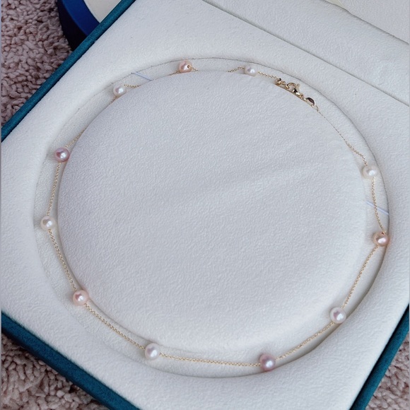 Black Friday Sale No 5 Handmade 14KGP Candy Color Freshwater Pearl Necklace - Picture 8 of 10